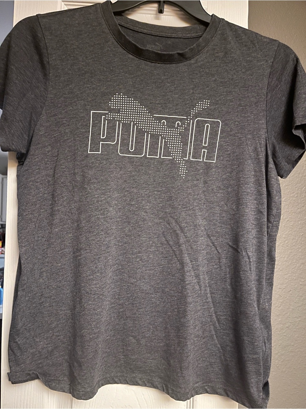 Puma Dark Gray Short-Sleeve Logo Tee